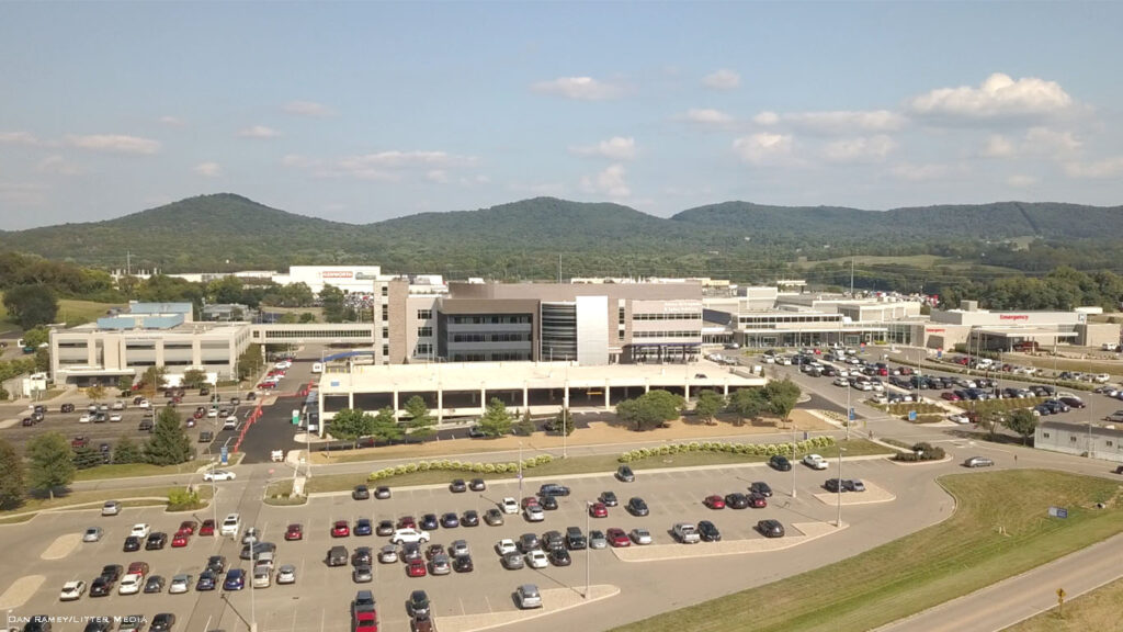 The Adena Regional Medical Center Campus August of 2021 following the opening of the Adena Orthopedic and Spinal Institute.
