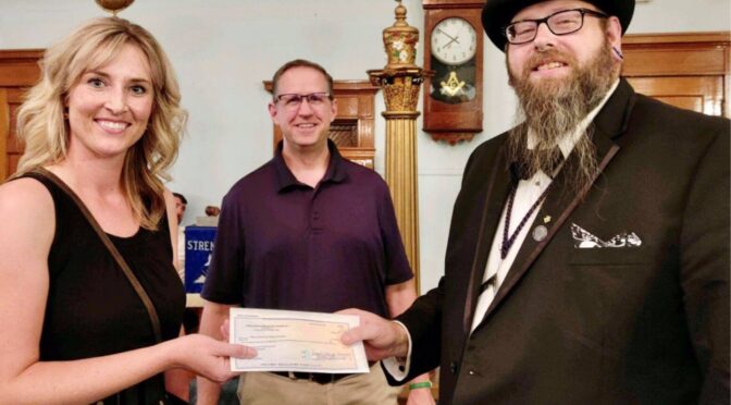 Masonic Lodge #6 Presents Donation To Ross Special Olympics