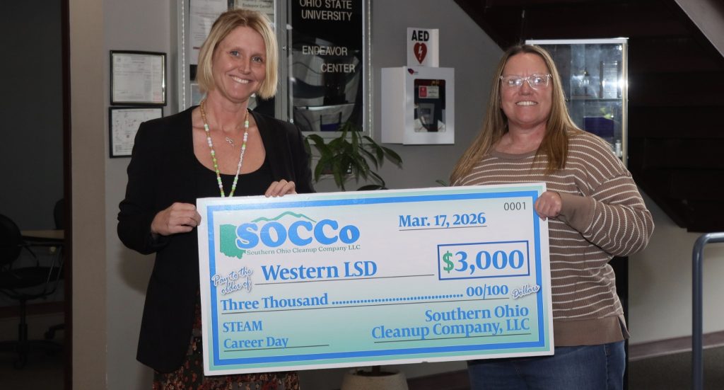From left, Western STEAM and Career Development Teacher Jennifer Buckler, SOCCO Director of Deactivation Carla Salisbury. Submitted photo