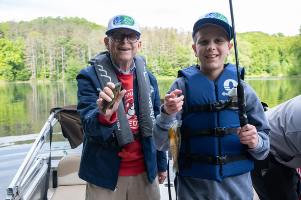 Governor DeWine Celebrates Inland Fish Ohio Day at Lake Hope State Park