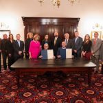 Governor DeWine and Assistant Secretary Adams Sign Proclamation for Ohio to join 'A Home for Every Child' initiative.