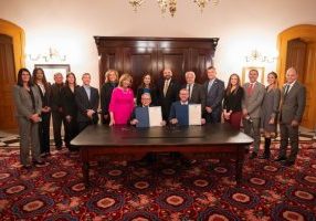 Governor DeWine and Assistant Secretary Adams Sign Proclamation for Ohio to join 'A Home for Every Child' initiative.