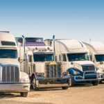 Trucks parked